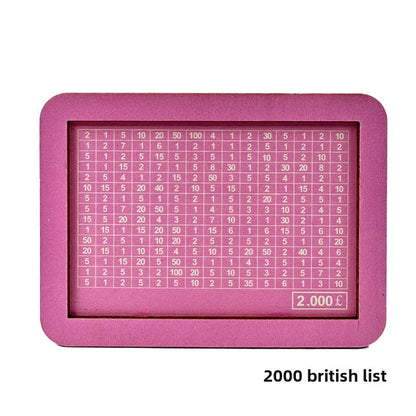 Wooden Goal Box with Counter pink 2000 free pen 17.2�12.5�6.5cm