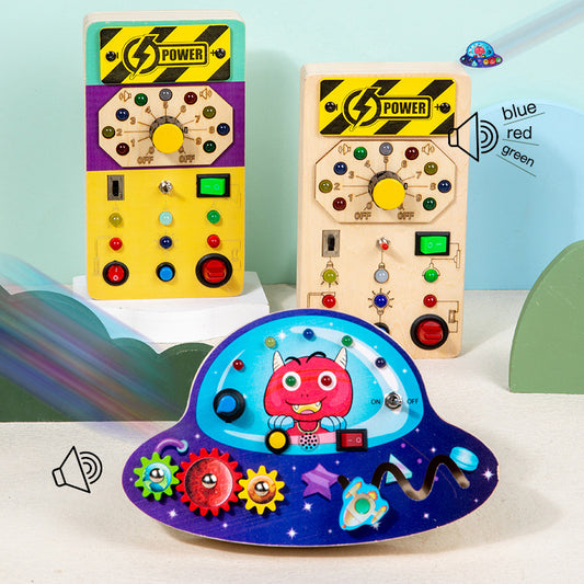 Wooden LED Busy Blocks – Switch & Sound Options