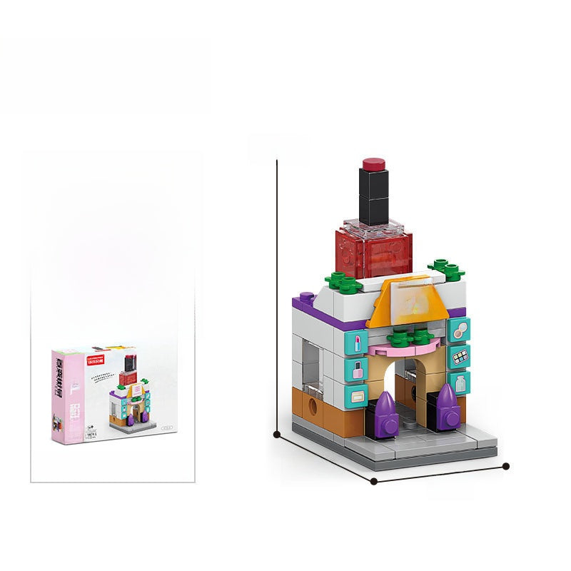Mini City Street Building Blocks Set 8974-1 makeup store 112pcs boxed