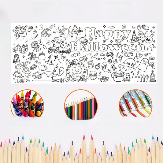 Halloween Coloring Poster for Creative Kids