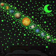 Glow Solar System Wall Stickers – Green or Blue