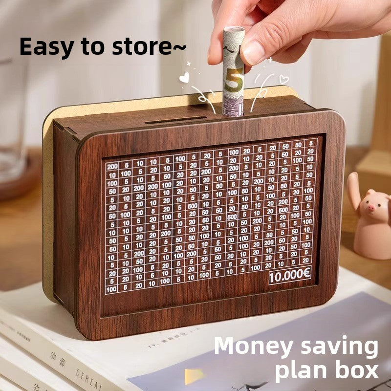 Wooden Piggy Bank for Kids