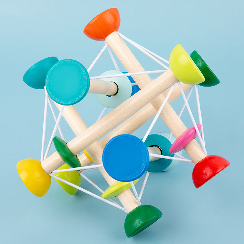 Children's wooden elastic training color recognition Montessori educational toy