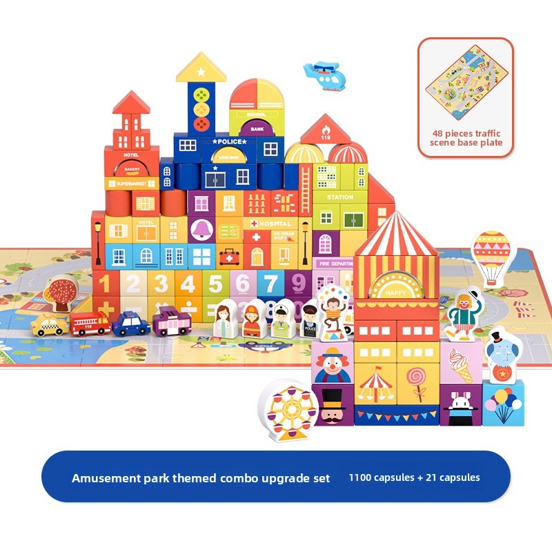 Creative Large Blocks Set 121pcs+48Base City+Park L1