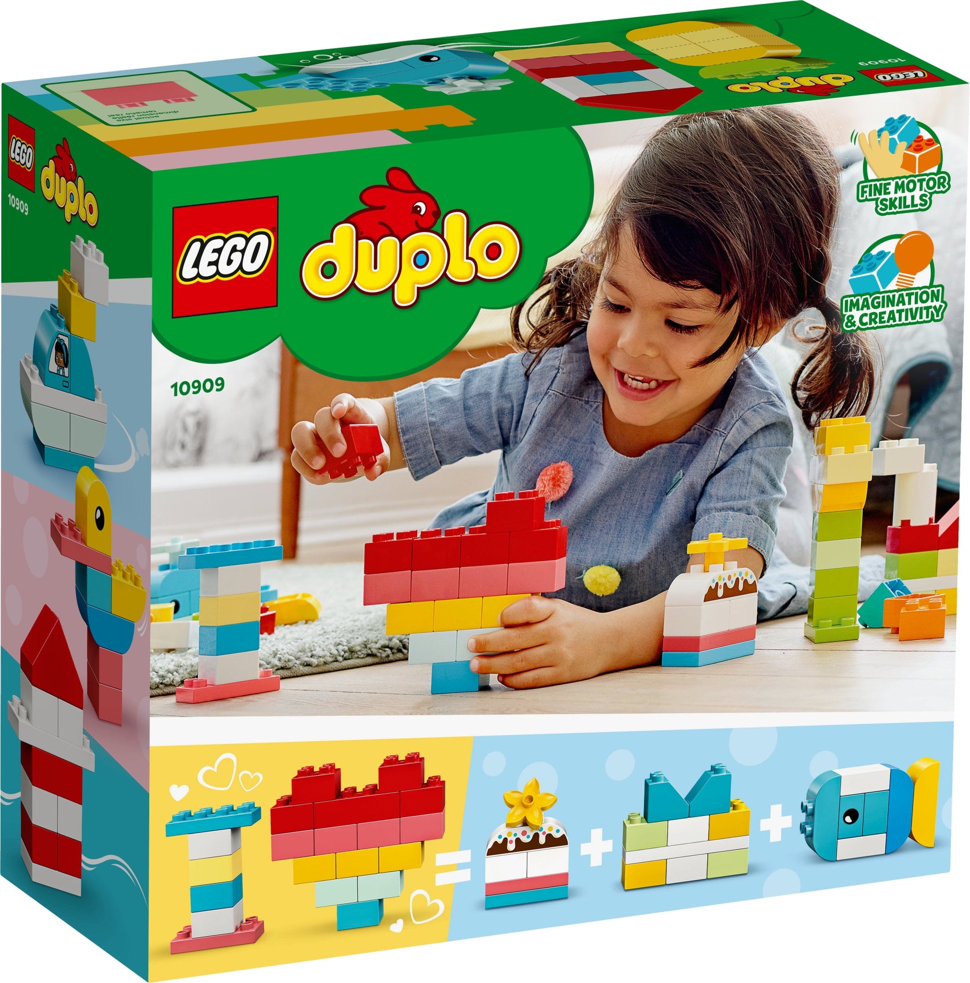 DUPLO Classic Heart Box, First Bricks Building Toy, Educational Activity and Development Set, Early Learning Toys for Toddlers 1.5 - 3 Years Old, 10909