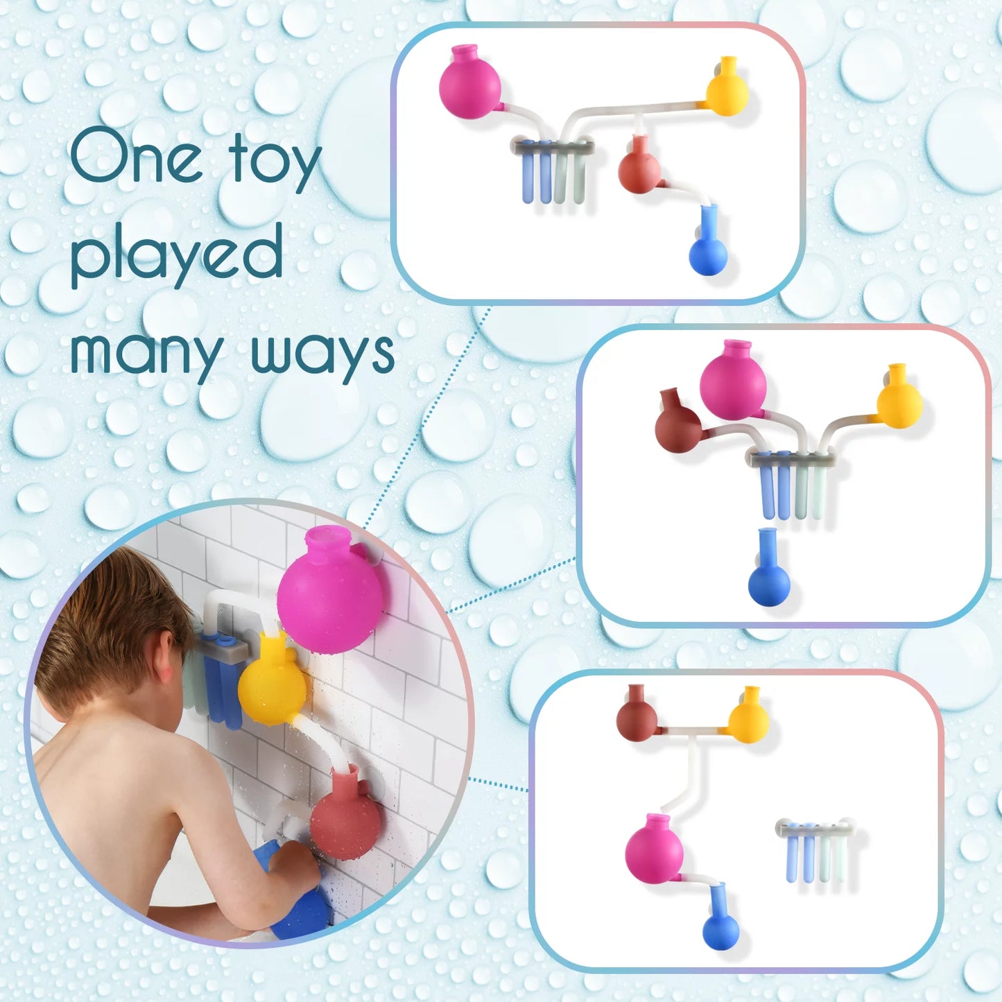 - Aqualab Science Themed Silicone Bath Toy for Kids 4-8 Years, Wall Suction Bath Toy