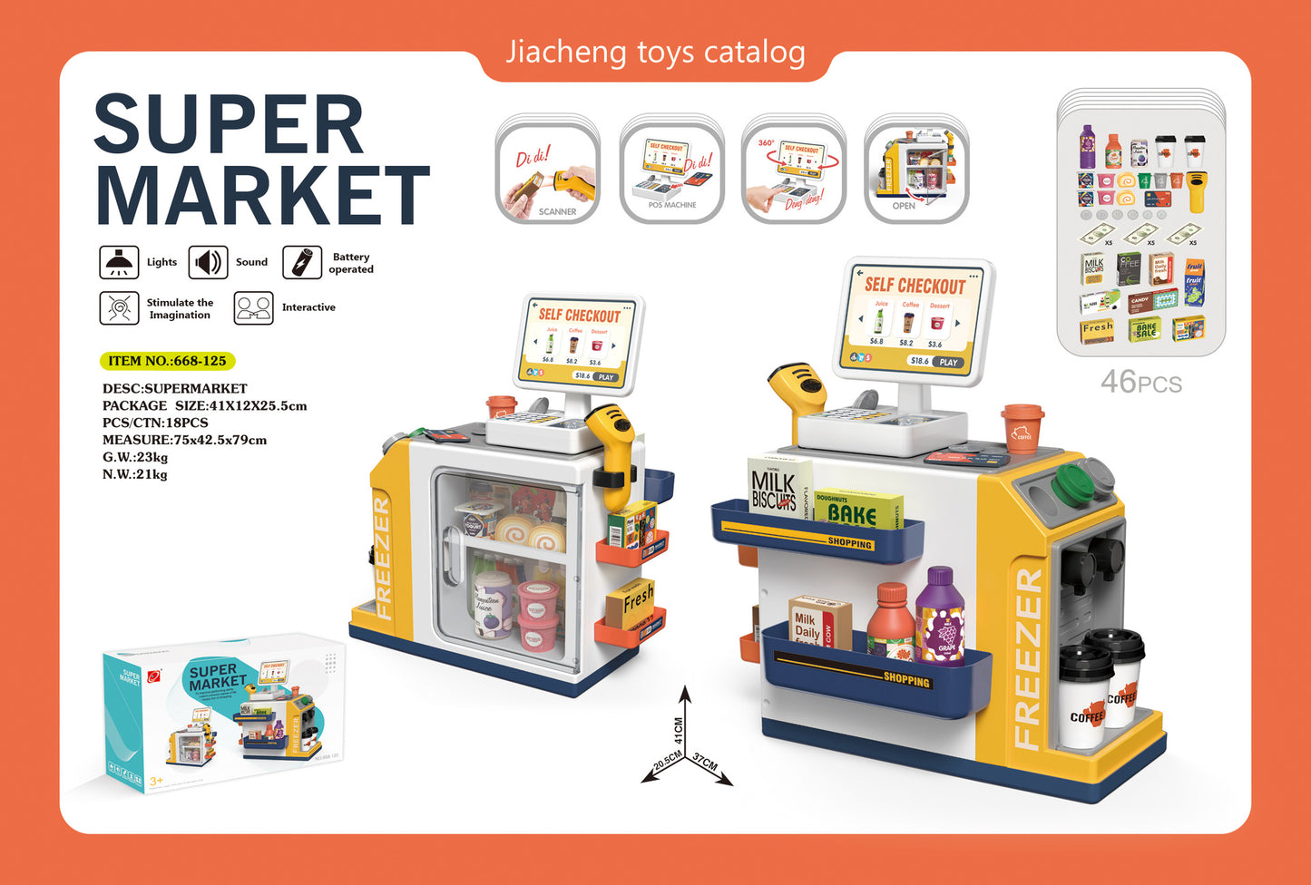 Coffee Machine Donut Shop Pretend Play Set