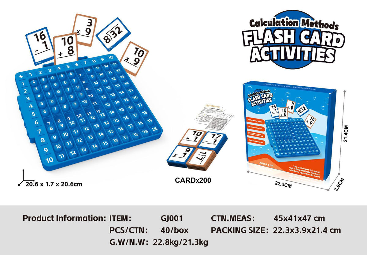 Arithmetic Flash Cards – Add, Subtract & Multiply