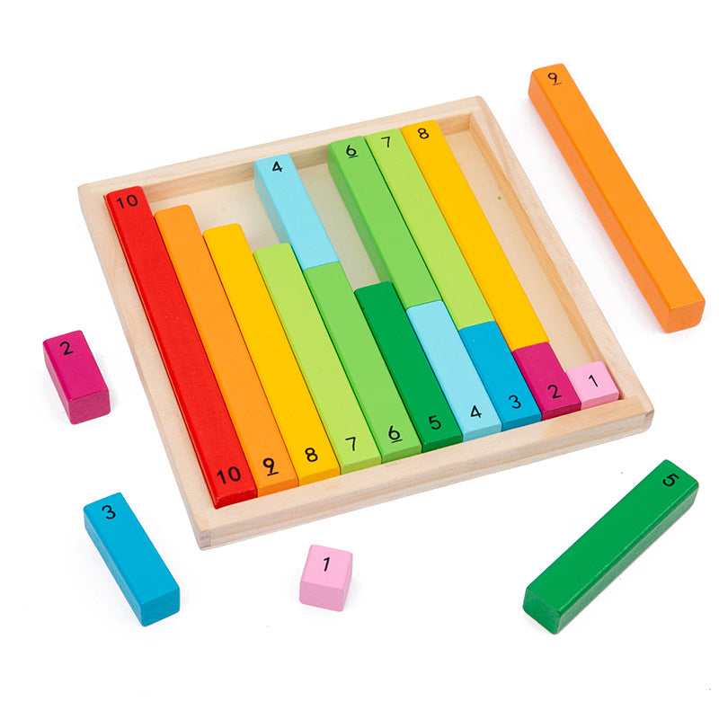 Wooden Montessori Math Sticks – Decimal or Fraction