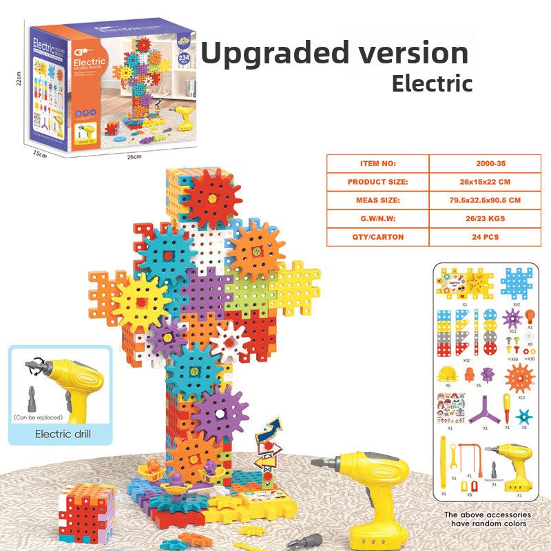 Electric Gear Building Blocks STEM Kit – 114–275 Pieces
