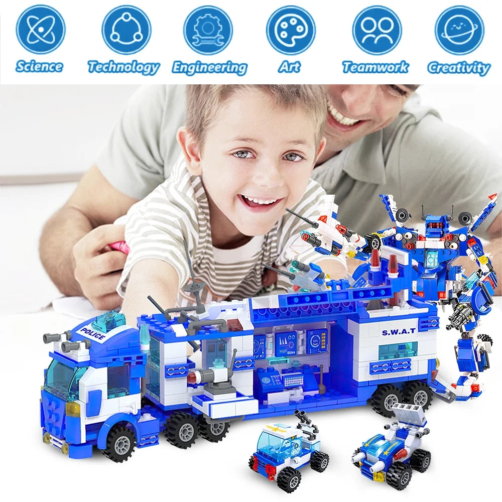 51-In-1 Robot Building Kit 700PCS for Kids STEM Building Toys Erector Set for Kids Engineering STEM Projects Construction Building Blocks Toys Gifts for Kids Kids Age 6+ Year Old