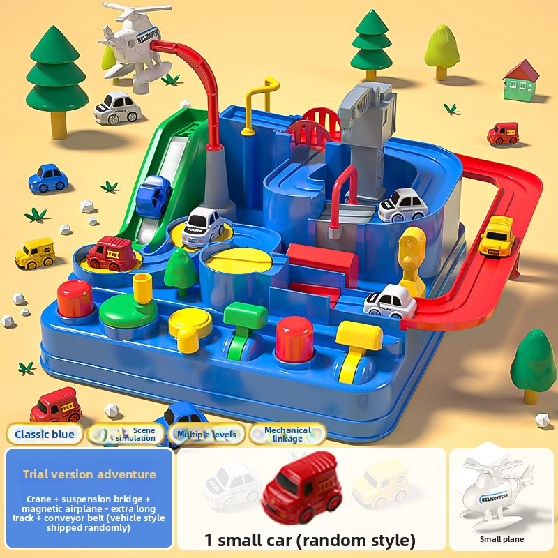 Toy Track Set with Cars and Airplane