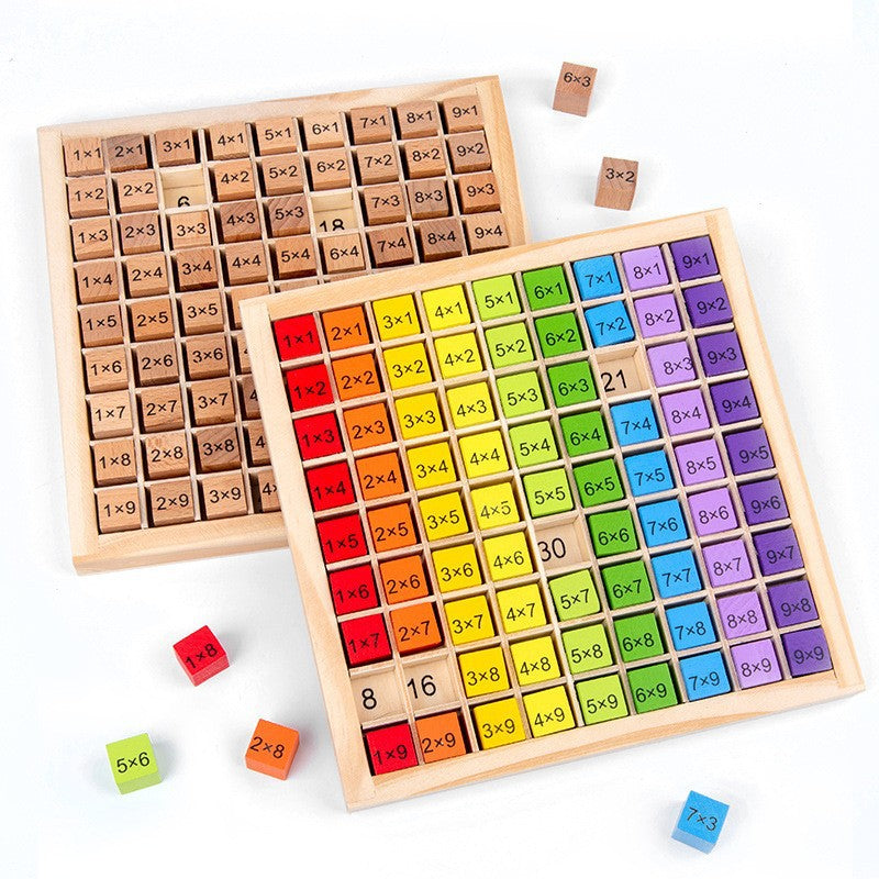 Wooden Multiplication Table Board for Kids