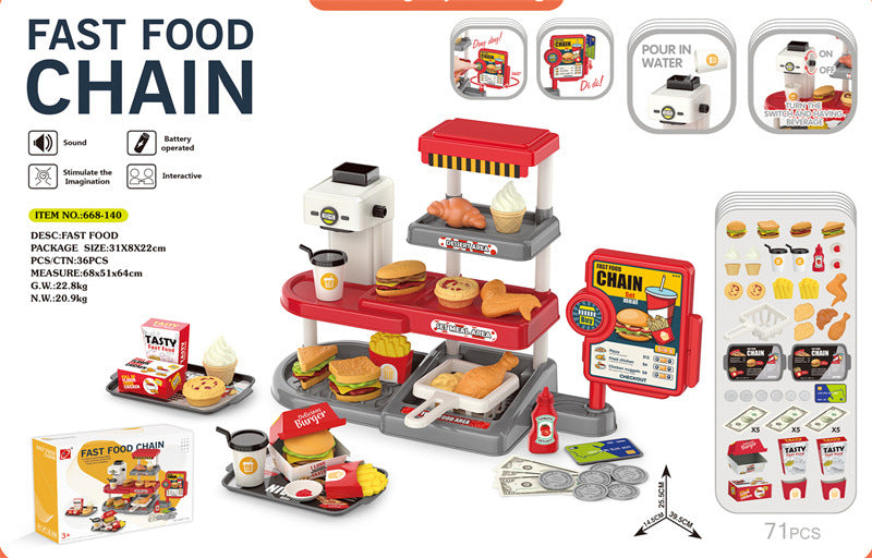 Coffee Machine Donut Shop Pretend Play Set