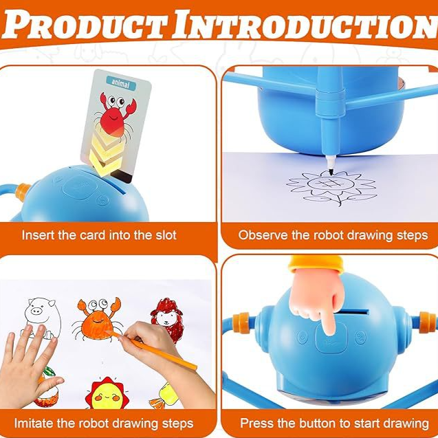 USB-Rechargeable Drawing Robot for Kids