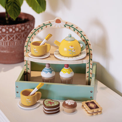 Wooden Tea Set Kitchen Pretend Play Toy