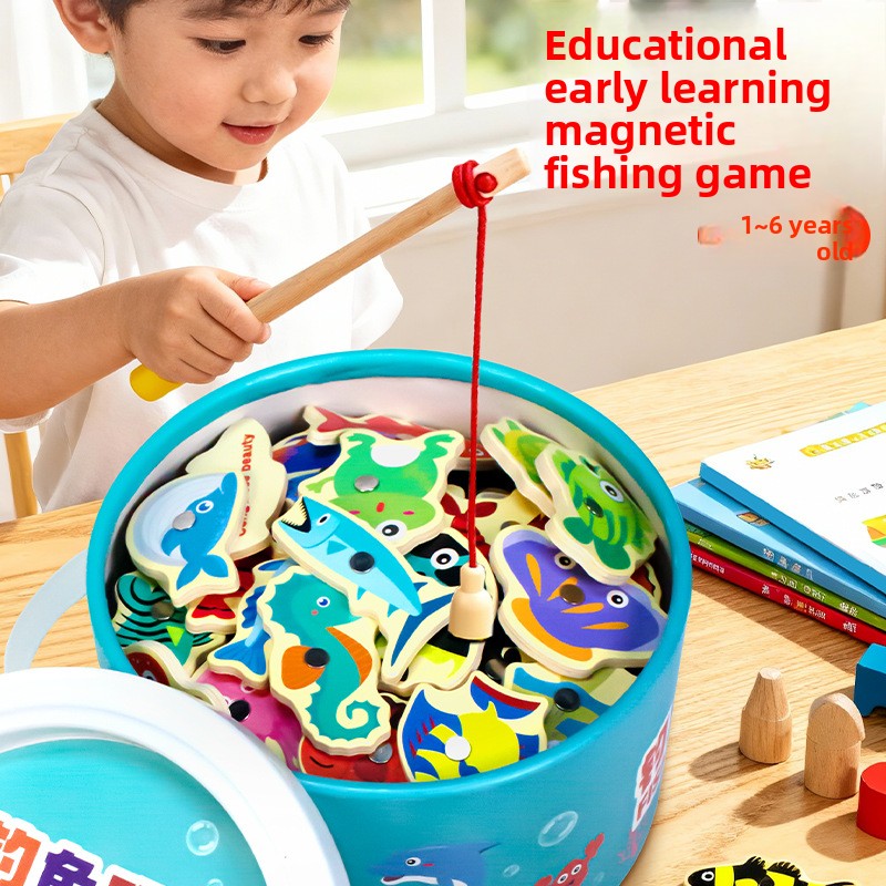 Wooden Fishing Game for Kids