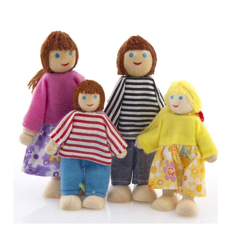 Wooden Articulated Family Dolls