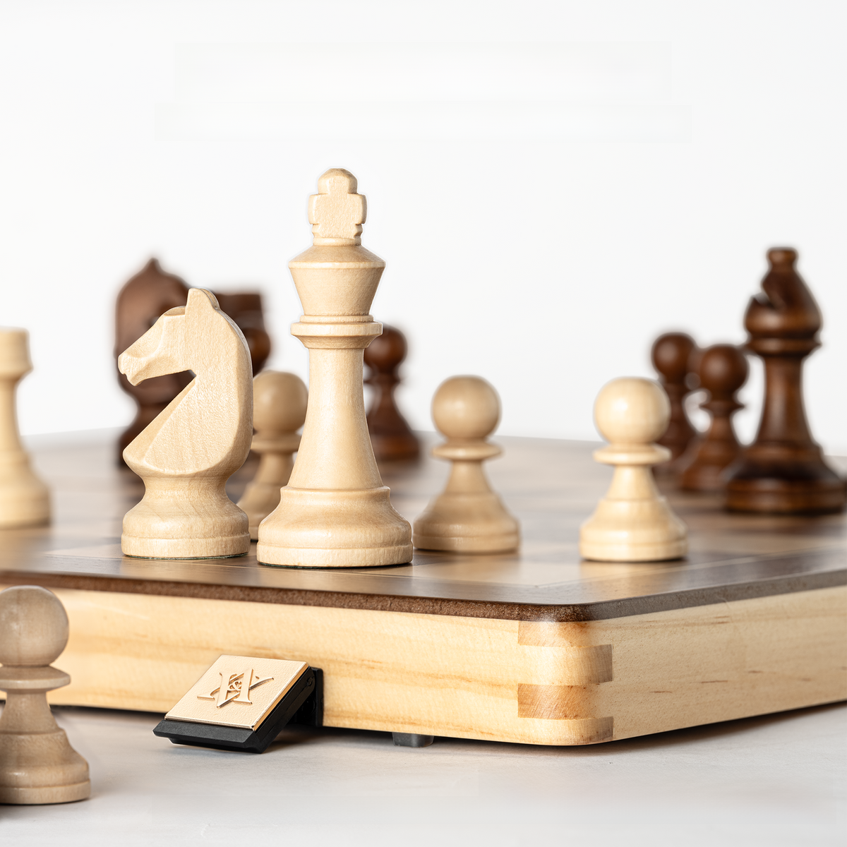 Solid Wood Magnetic Chess Set for Kids