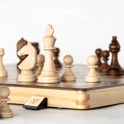 Solid Wood Magnetic Chess Set for Kids