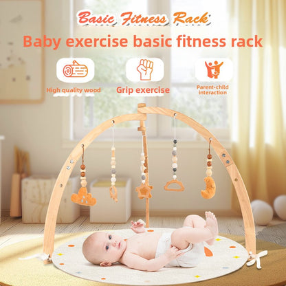 Wooden Baby Fitness Activity Rack