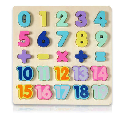 Wooden Alphabet & Number Matching Board – Language Options