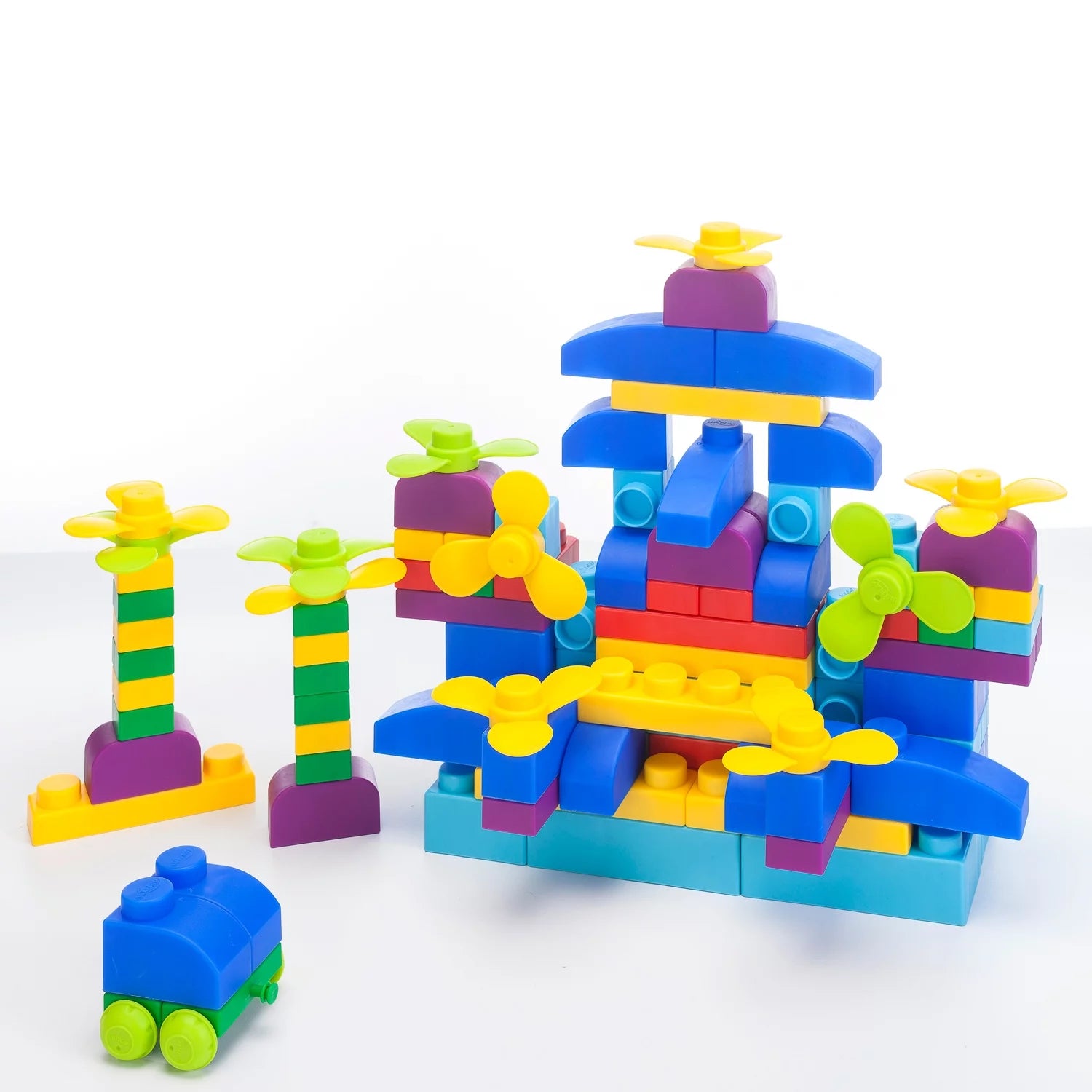 plus Soft Building Blocks — Creativity Toy, Educational Play, Cognitive Development, Early Learning Stacking Blocks for Infants and Toddlers, Primary (122-Piece Set)