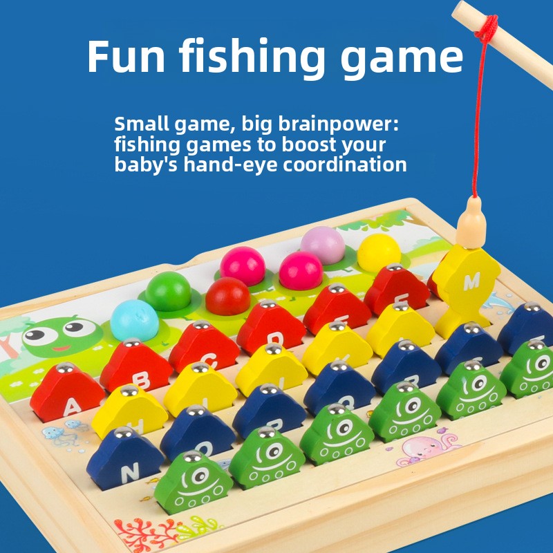 Wooden Bead Puzzle Toy for Kids MQY-Caterpillar Fishing Bead