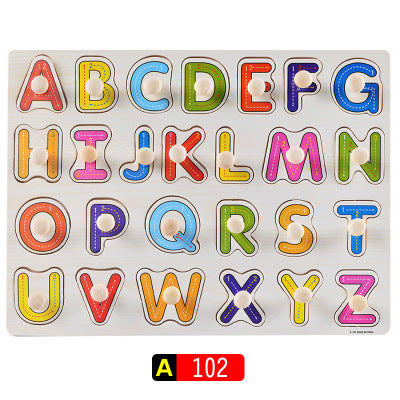 Montessori Wooden Alphabet Puzzle Board A102