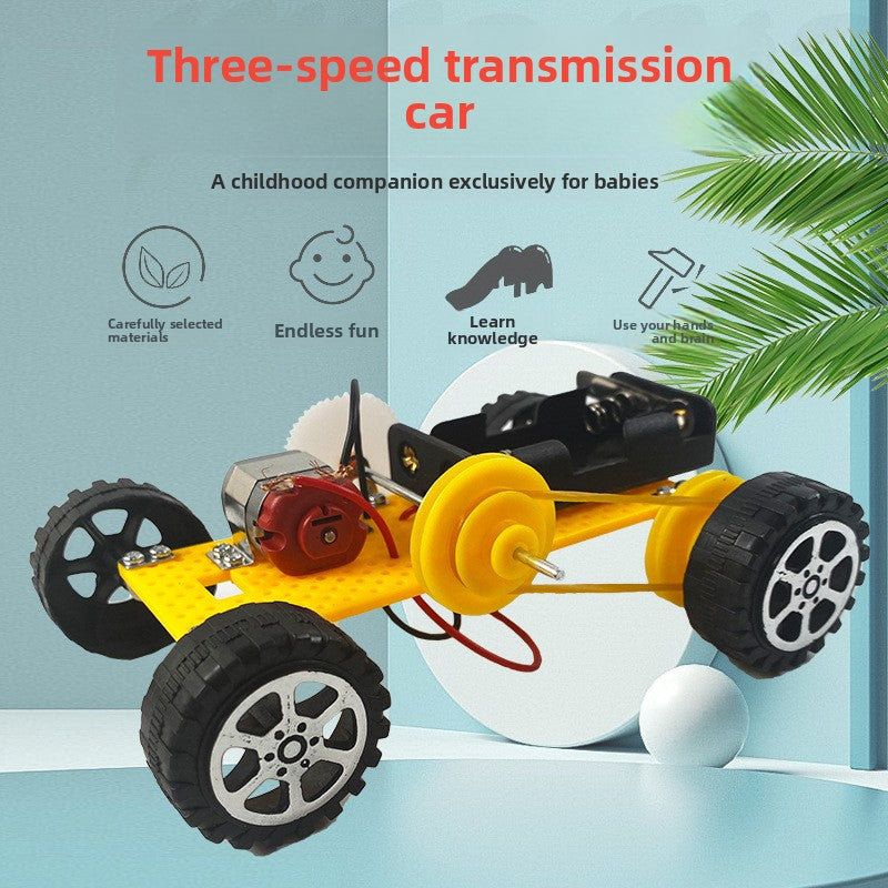 DIY Electric Gear Transmission Car Kit – 3-Speed STEM Model