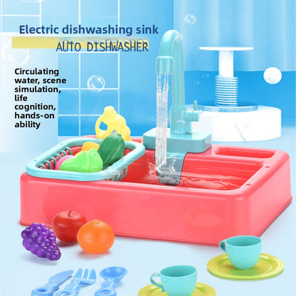 Electric Dishwasher Toy with Spray Function