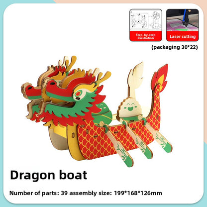 Wooden ship DIY assembly model