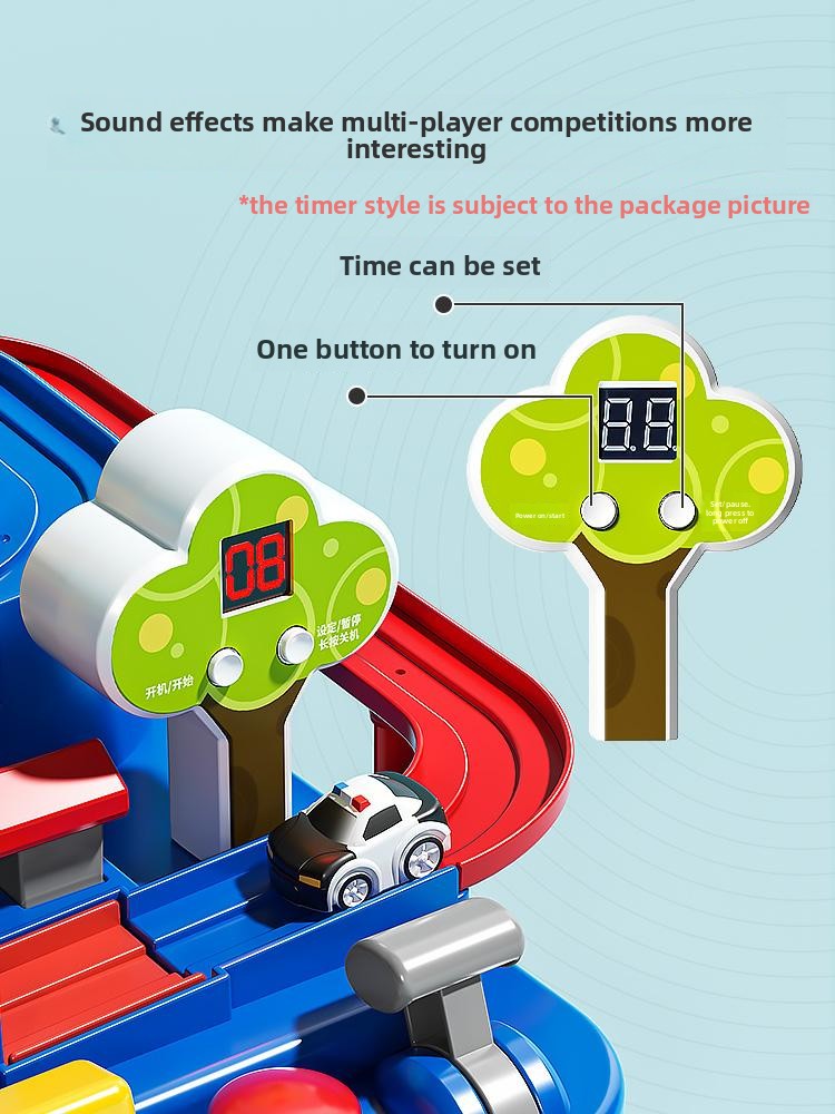 Toy Track Set with Cars and Airplane