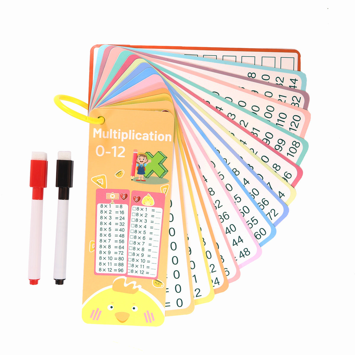 Ring-Bound Math Flash Cards – Operation Options