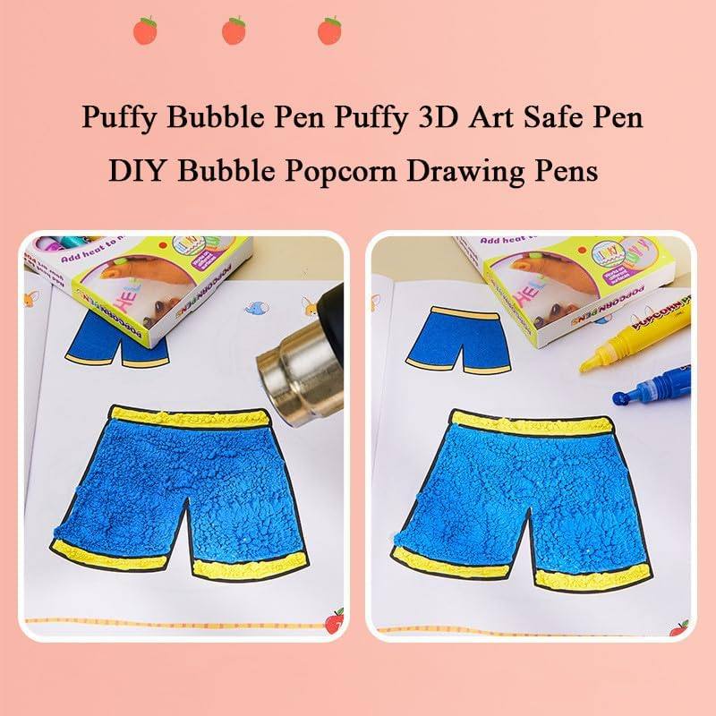 Puffy Drawing Pens – 12-Pen Set