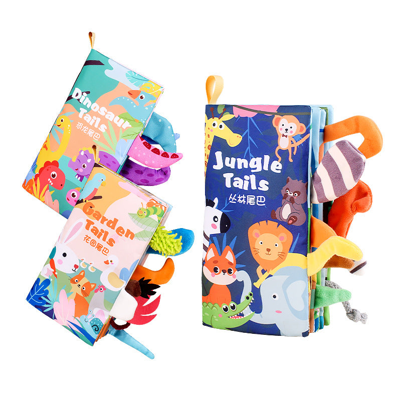 Animal Tail Cloth Book for Babies – 3 Sensory Themes