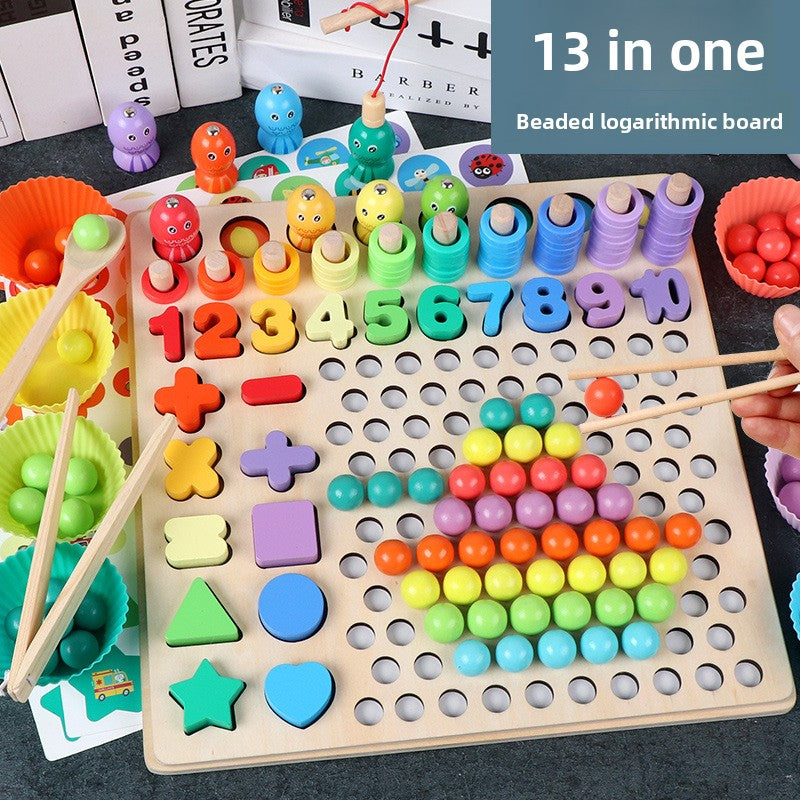 Wooden Bead Puzzle Toy for Kids OY-13 in one clip beads
