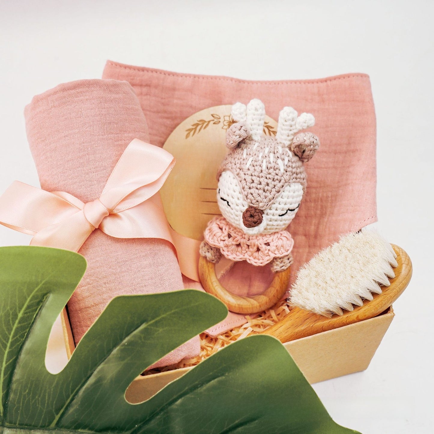 Pure Cotton Crochet Baby Rattle Gift Set