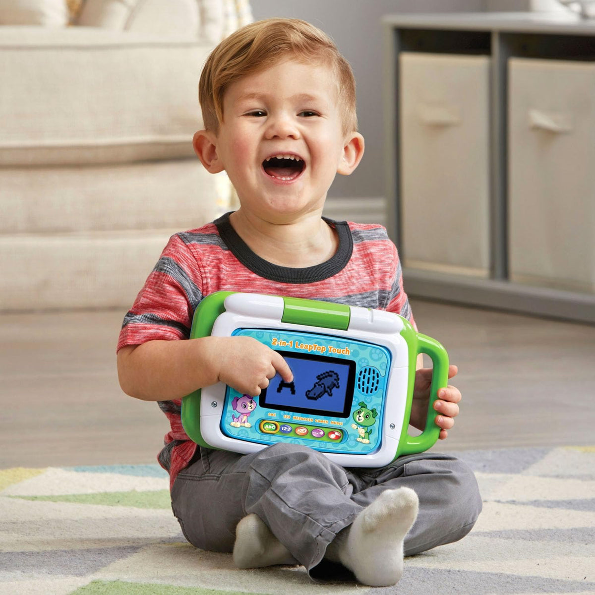 Green 2-in-1 Learning Laptop Toy for Kids