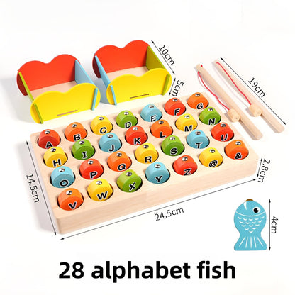 Wooden Magnetic Memory Fishing Game