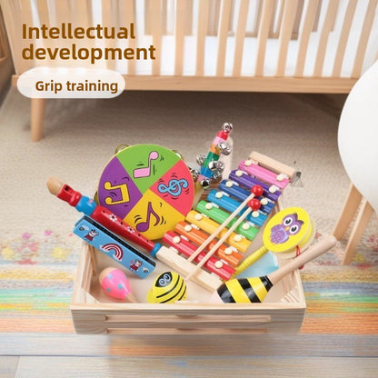Wooden Infant Rattle Toy Set