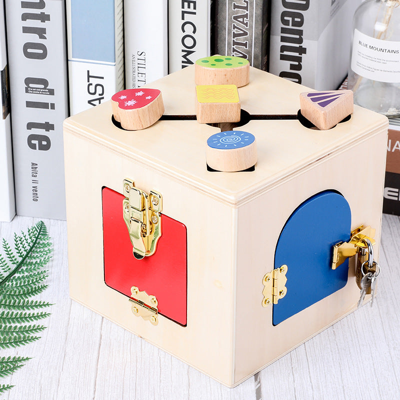 Wooden Montessori Lock Box Toy