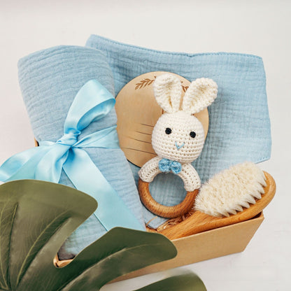 Pure Cotton Crochet Baby Rattle Gift Set