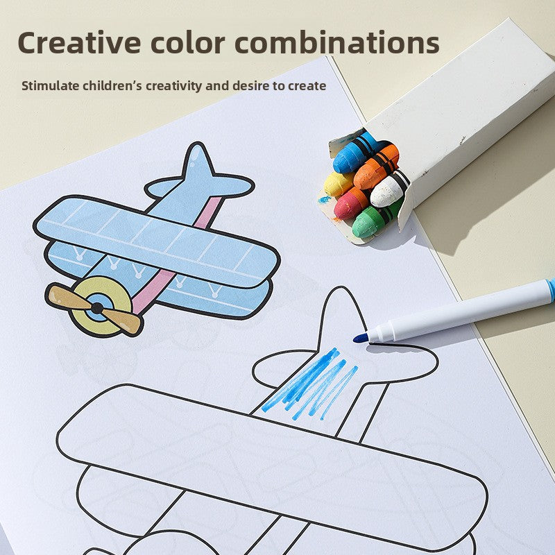 A4 Spanish Early Childhood Educational Cognitive Coloring Book Simple Drawing Doodle Book 16 Pages