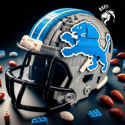 Football Helmet Building Blocks Display Set