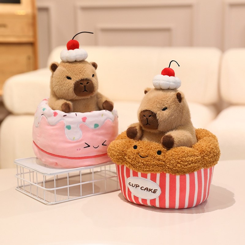 Cute Capybara Plush Toy Dessert Theme