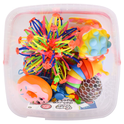 24 Piece Fidget Box, Novelty Toys with Storage Container-Series 2 - Children Ages 3+