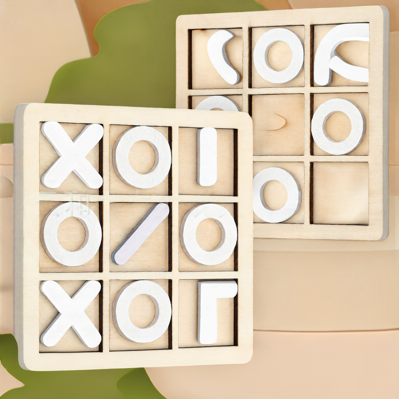 Wooden Board Game Set for Kids