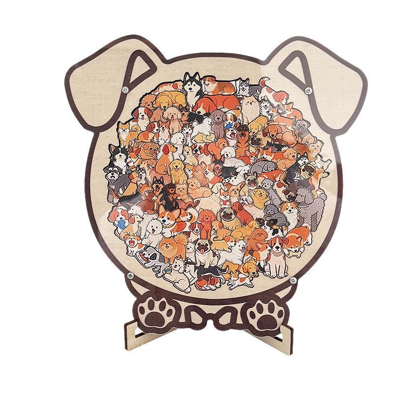 Wooden Animal Puzzle with Frame for Kids