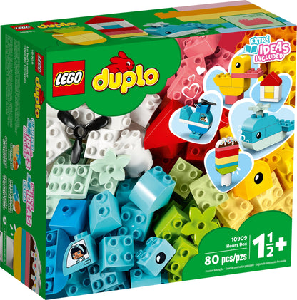 DUPLO Classic Heart Box, First Bricks Building Toy, Educational Activity and Development Set, Early Learning Toys for Toddlers 1.5 - 3 Years Old, 10909